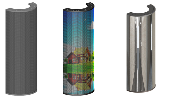 Modulo de visualización LED flexible IP67 Aluminio Pantalla LED flexible y delgada